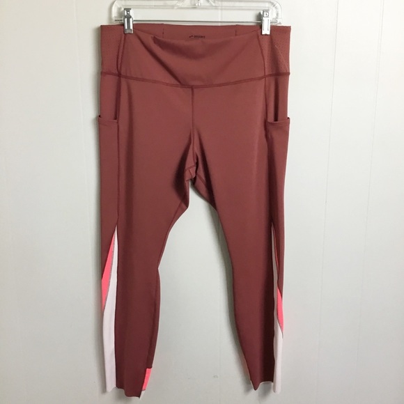 Brooks Run Happy 7/8 Tight Pants Size XL Pockets NWOT Gym - Picture 2 of 9